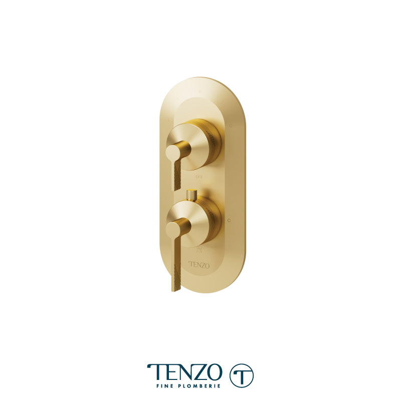 Tenzo Paloma T-Box 3-Function Thermostatic Shower Valve Trim - F-PALT33