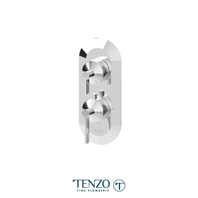 Tenzo Paloma T-Box 3-Function Thermostatic Shower Valve Trim - F-PALT33