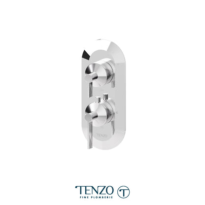 Tenzo Paloma T-Box 3-Function Thermostatic Shower Valve Trim - F-PALT33