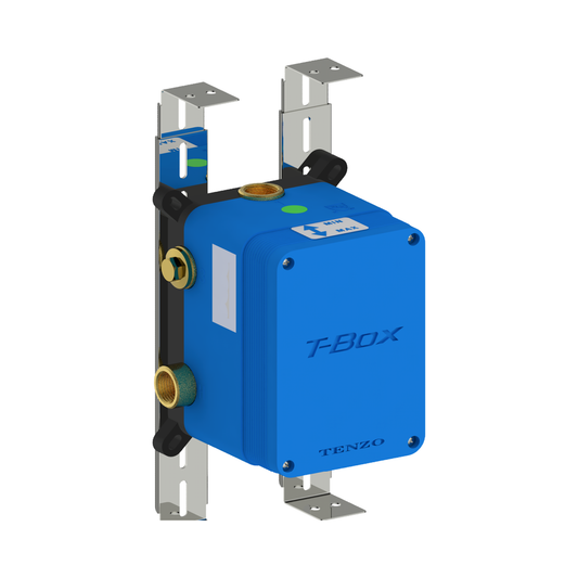 Tenzo R-30 T-Box universal shower rough-in valve with mounting brackets