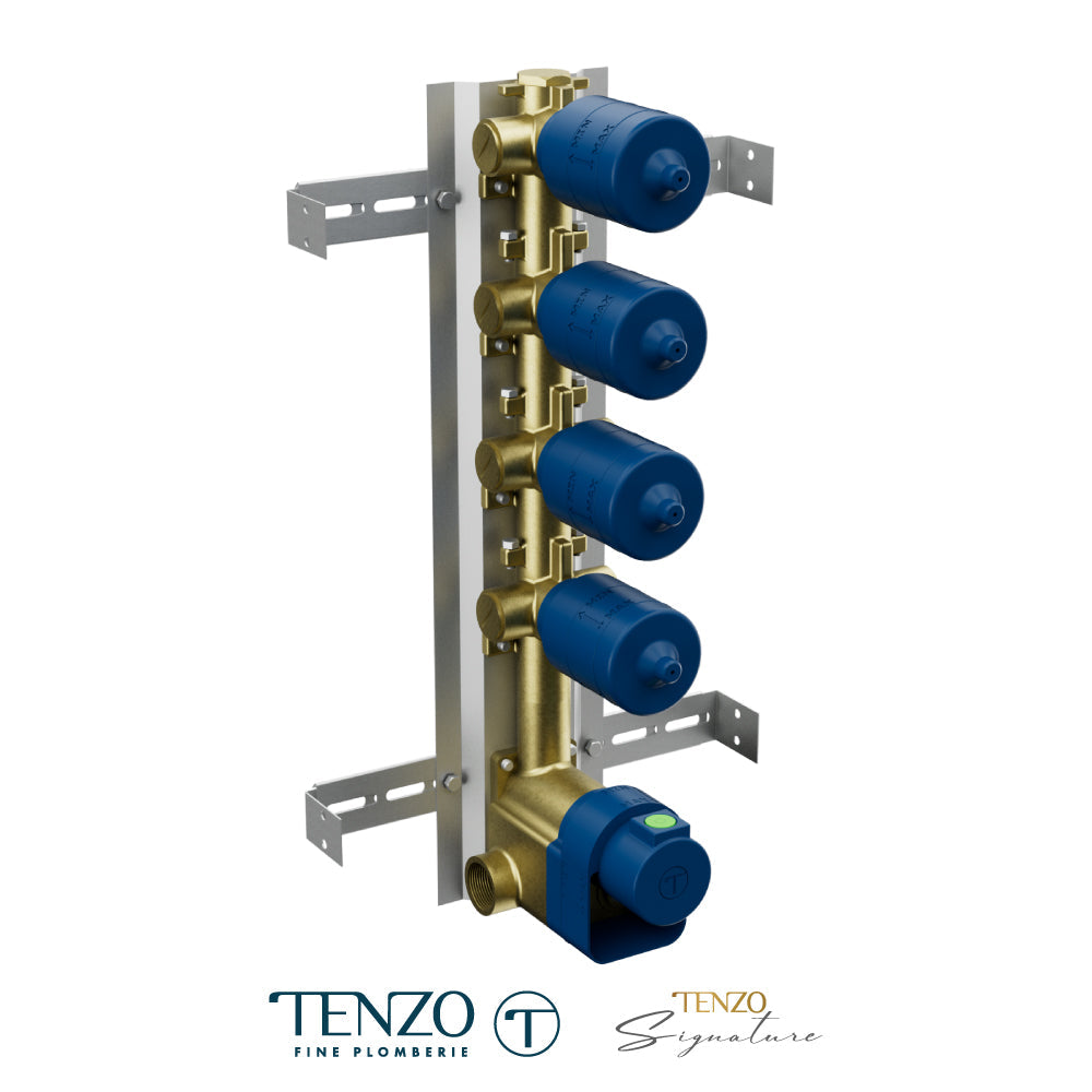 Tenzo R-44 Extenza thermostatic rough-in valve, 4 functions