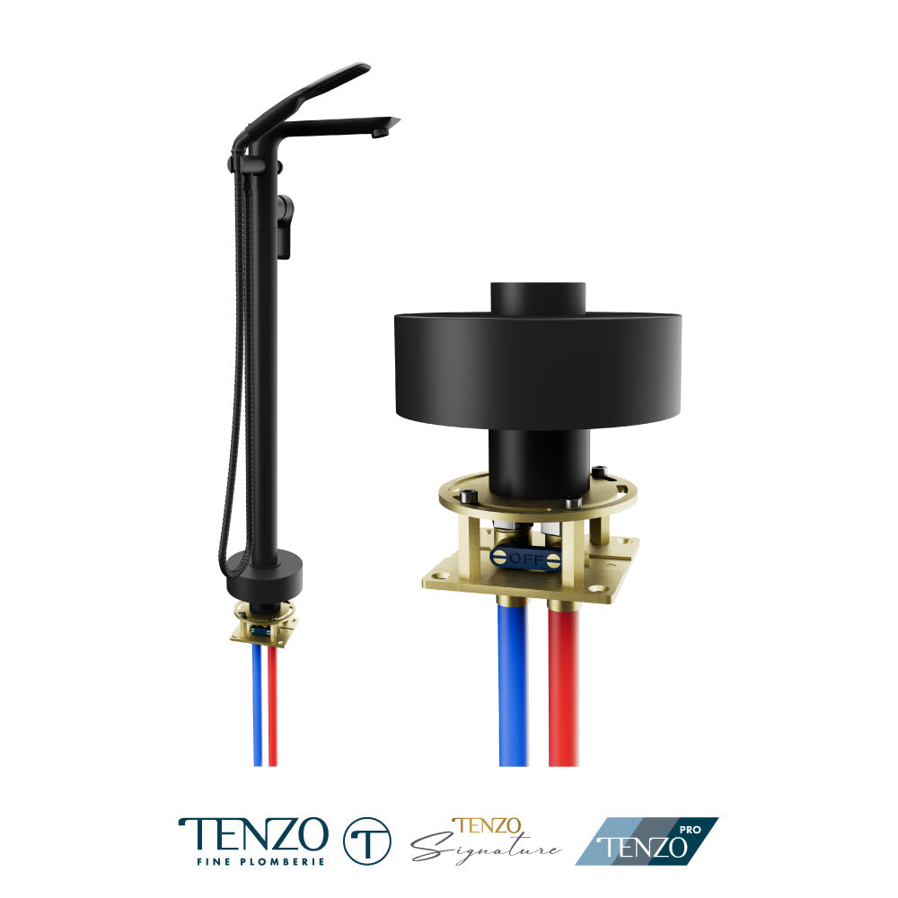 Tenzo R-51-P freestanding tub filler rough-in, PEX