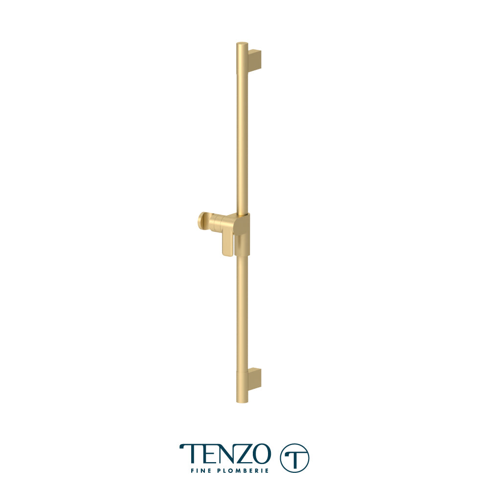 Tenzo Fine Plomberie Round Sliding Bar, Square Brackets - RD-35
