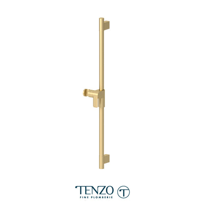 Tenzo Fine Plomberie Round Sliding Bar, Square Brackets - RD-35
