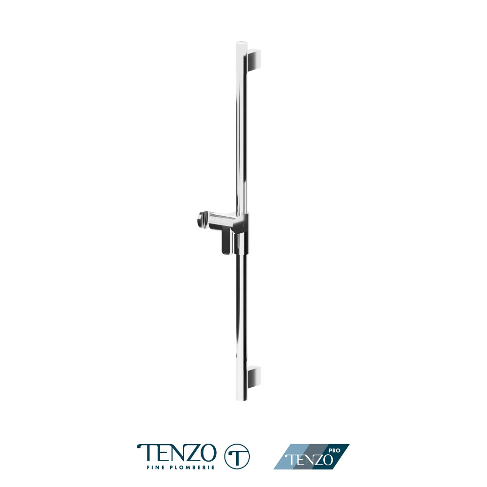 Tenzo Fine Plomberie Round Sliding Bar, Square Brackets - RD-35