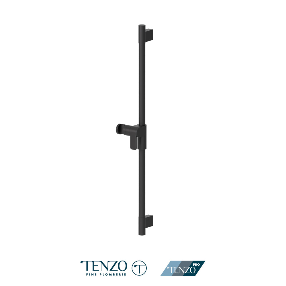 Tenzo Fine Plomberie Round Sliding Bar, Square Brackets - RD-35