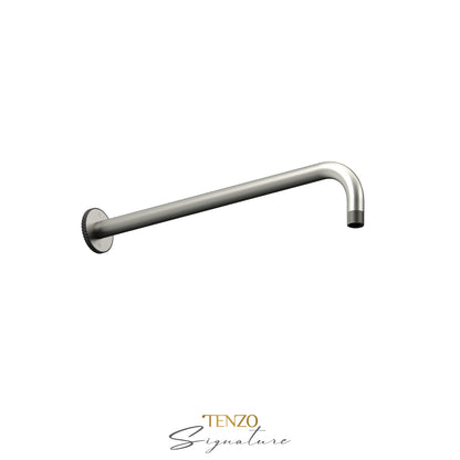Tenzo Signature Bellacio Round Wall Mount Shower Arm, 40 cm [16"], Coarse Knurl - SA-612-C