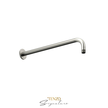 Tenzo Signature Bellacio Round Wall Mount Shower Arm, 40 cm [16"], Coarse Knurl - SA-612-C