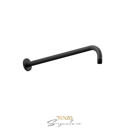 Tenzo Signature Bellacio Round Wall Mount Shower Arm, 40 cm [16"], Coarse Knurl - SA-612-C