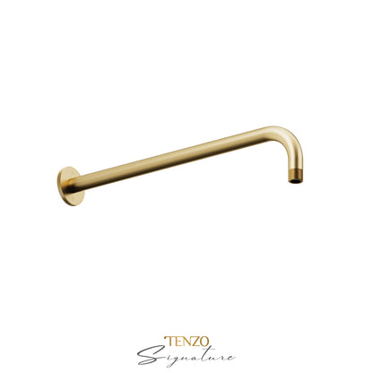 Tenzo Signature Bellacio Round Wall Mount Shower Arm, 40 cm [16"], Fine Knurl - SA-612-F