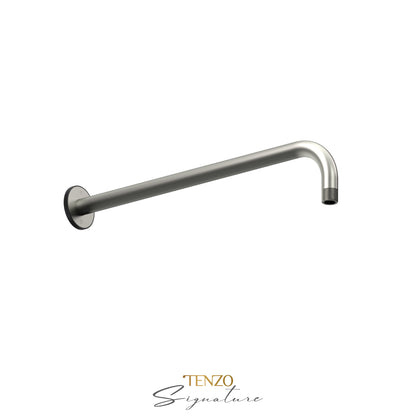 Tenzo Signature Bellacio Round Wall Mount Shower Arm, 40 cm [16"], Fine Knurl - SA-612-F