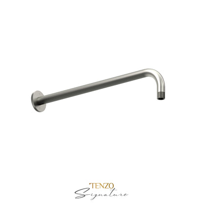 Tenzo Signature Bellacio Round Wall Mount Shower Arm, 40 cm [16"], Fine Knurl - SA-612-F