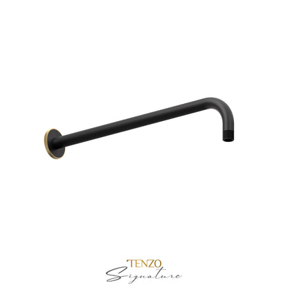 Tenzo Signature Bellacio Round Wall Mount Shower Arm, 40 cm [16"], Fine Knurl - SA-612-F