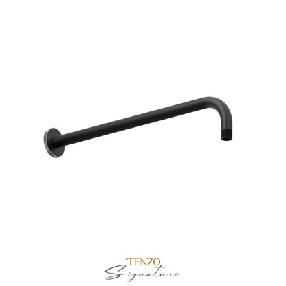 Tenzo Signature Bellacio Round Wall Mount Shower Arm, 40 cm [16"], Fine Knurl - SA-612-F