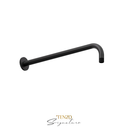 Tenzo Signature Bellacio Round Wall Mount Shower Arm, 40 cm [16"], Fine Knurl - SA-612-F