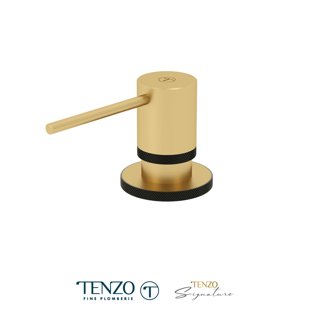 Tenzo Bellacio Deck Mount Soap Dispenser, Fine Knurl - SD-BE-01-F