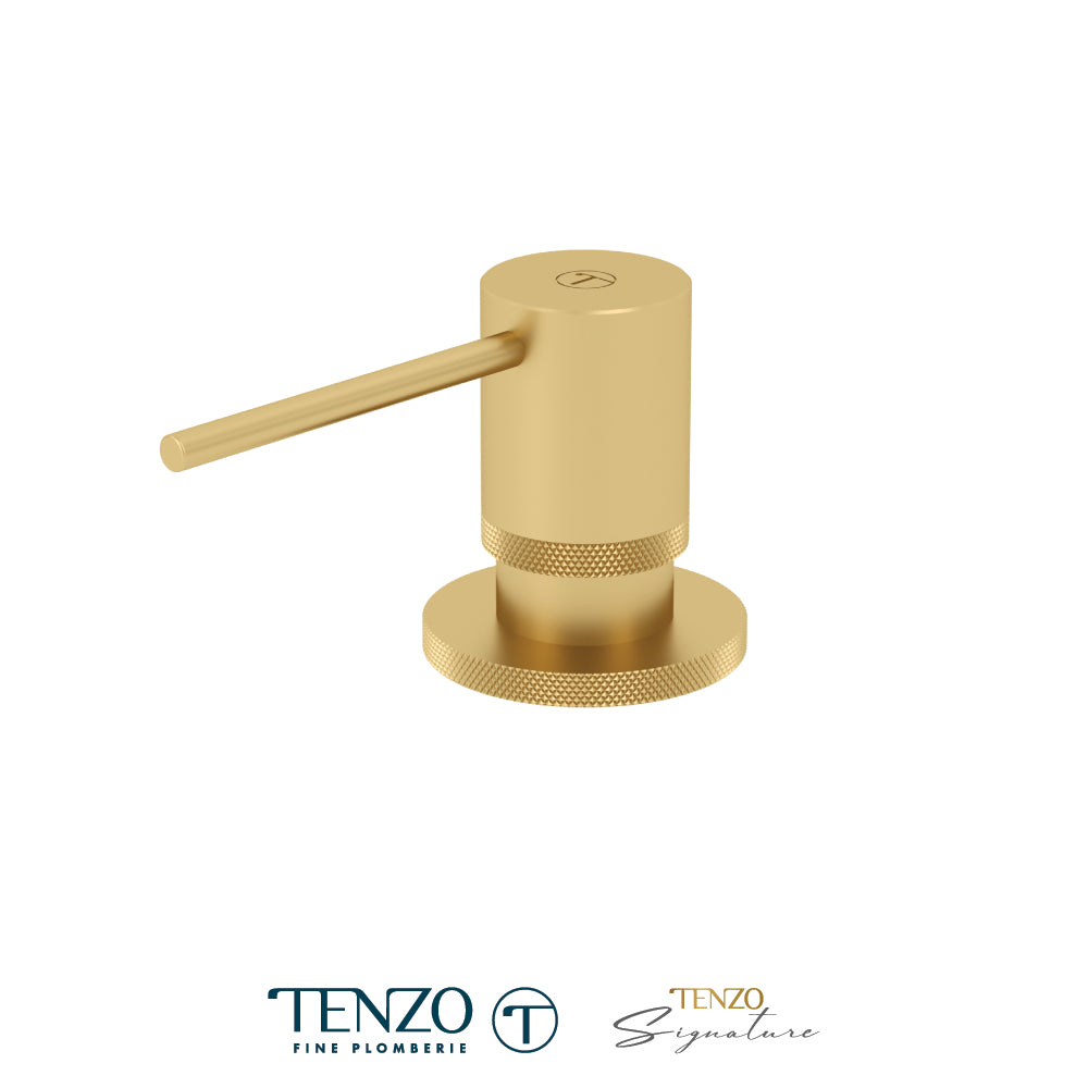 Tenzo Bellacio Deck Mount Soap Dispenser, Fine Knurl - SD-BE-01-F