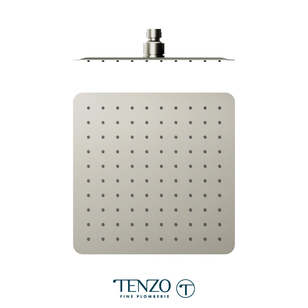 Tenzo AirBoost Square Rain Shower Head, 25 x 25 cm Stainless Steel - SSTS-10-Q