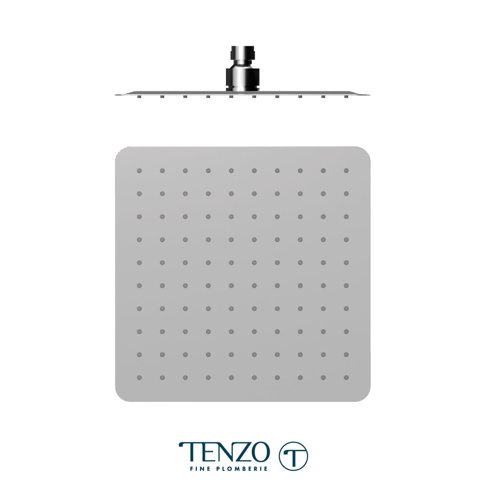 Tenzo AirBoost Square Rain Shower Head, 25 x 25 cm Stainless Steel - SSTS-10-Q