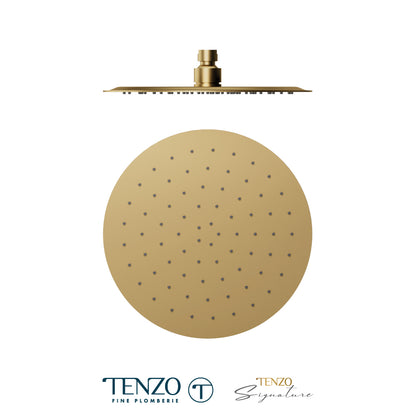 Tenzo AirBoost Round Rain Shower Head, 25 cm Stainless Steel - SSTS-10-R