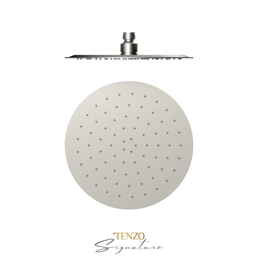 Tenzo AirBoost Round Rain Shower Head, 25 cm Stainless Steel - SSTS-10-R