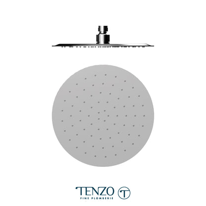 Tenzo AirBoost Round Rain Shower Head, 25 cm Stainless Steel - SSTS-10-R