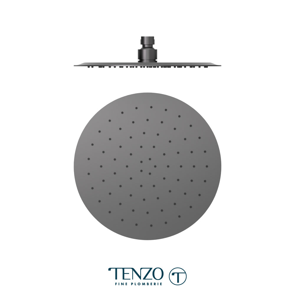 Tenzo AirBoost Round Rain Shower Head, 25 cm Stainless Steel - SSTS-10-R