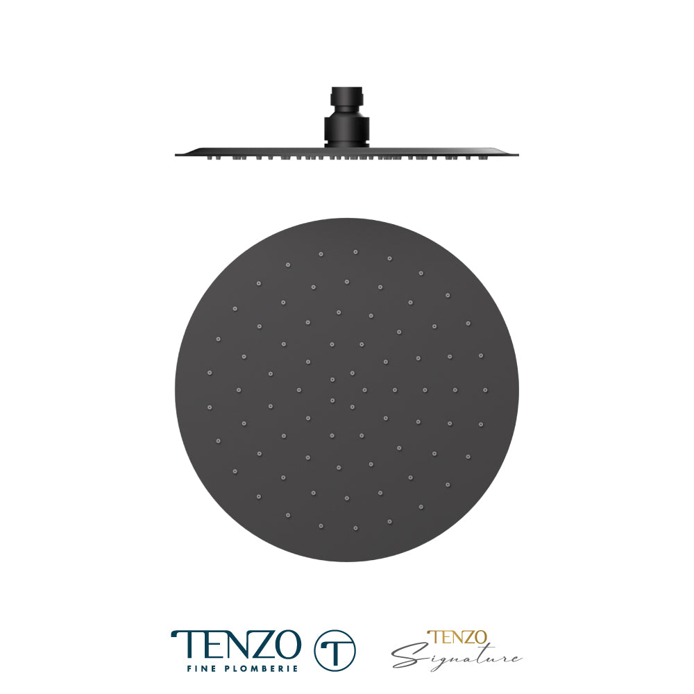 Tenzo AirBoost Round Rain Shower Head, 25 cm Stainless Steel - SSTS-10-R