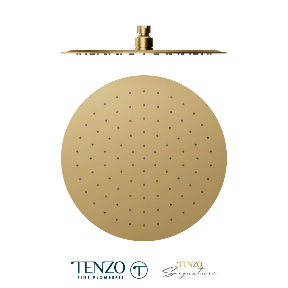 Tenzo AirBoost Round Rain Shower Head, 30 cm Stainless Steel - SSTS-12-R