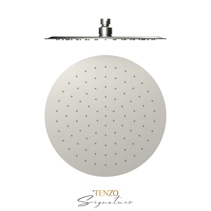 Tenzo AirBoost Round Rain Shower Head, 30 cm Stainless Steel - SSTS-12-R
