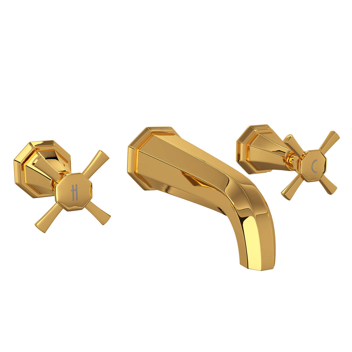 Deco™ Wall Mount Lavatory Faucet Trim English Gold - Eunoia Home