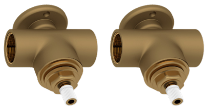 PERRIN & ROWE PAIR 3/4” VALVES ROUGHS FOR WALL MOUNT LEVER SET Eunoia Home