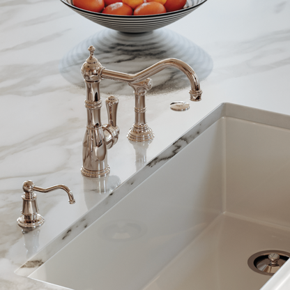 Edwardian Single Lever Single Hole Kitchen Faucet With Sidespray Eunoia home