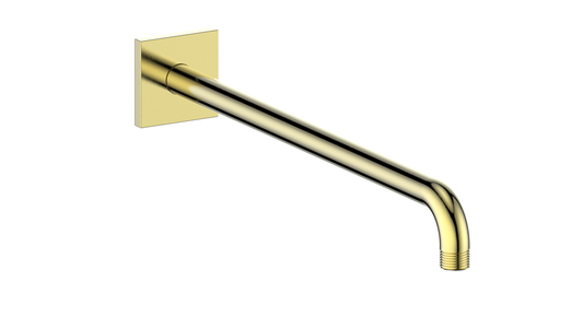 Vogt 16 inch Wall-Mount Shower Arm with Square Flange WA.41.16 in Brushed Gold