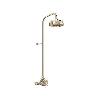 Perrin & Rowe Georgian Era 3/4" Exposed Wall Mount Thermostatic Shower System, Cross Handles - U.GA19W2X