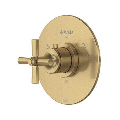 Rohl Modelle 3/4" Thermostatic Trim Without Volume Control With Cross Handle - TMD13W1XM