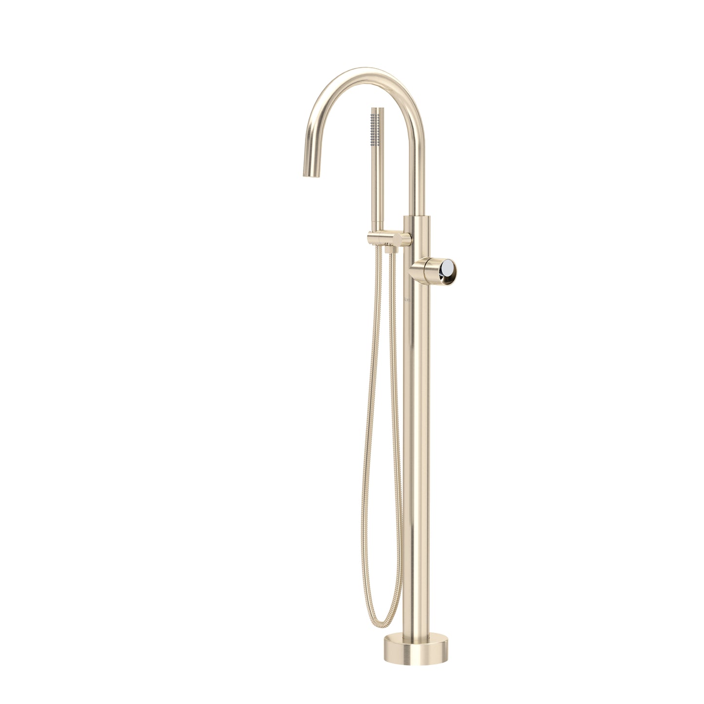 Rohl Eclissi Single Hole Floor Mount Tub Filler Trim With C-Spout - TEC06HF1IW