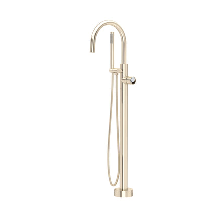 Rohl Eclissi Single Hole Floor Mount Tub Filler Trim With C-Spout - TEC06HF1IW