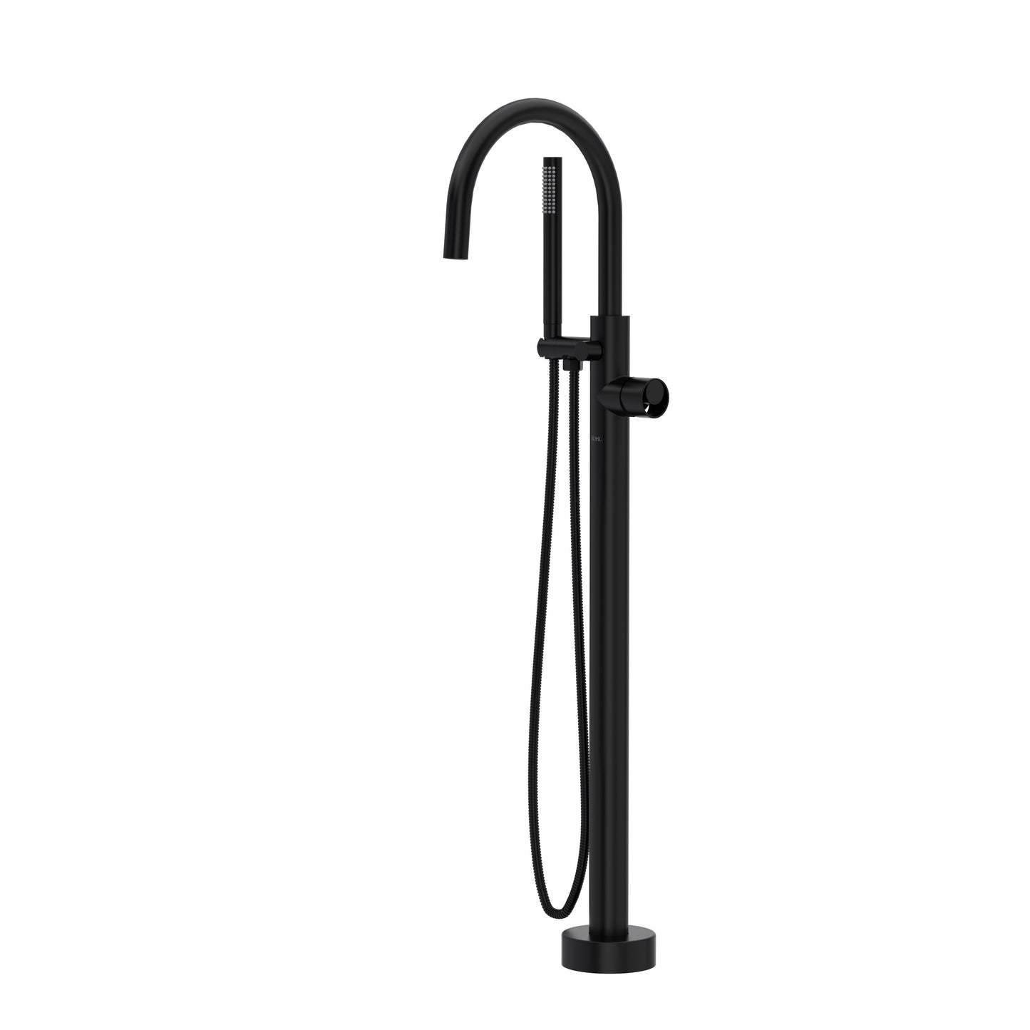 Rohl Eclissi Single Hole Floor Mount Tub Filler Trim With C-Spout - TEC06HF1IW