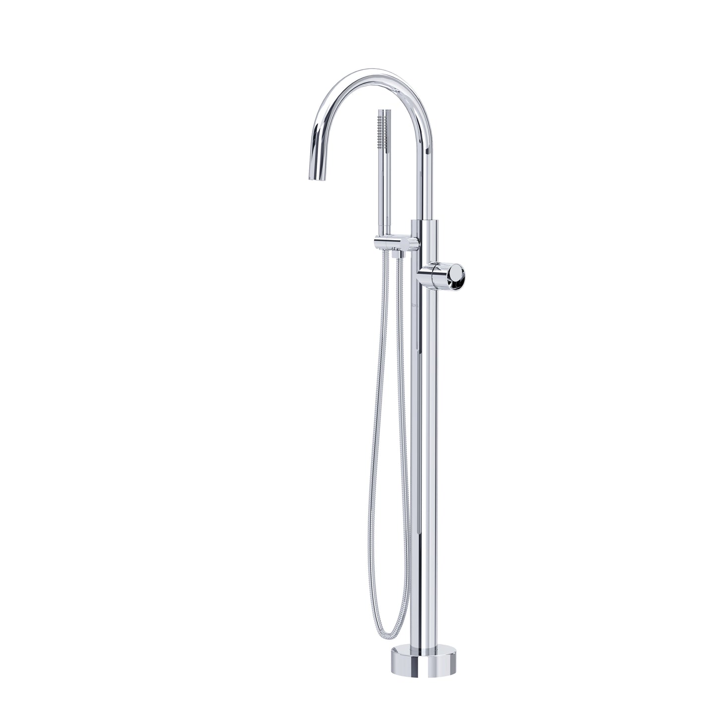 Rohl Eclissi Single Hole Floor Mount Tub Filler Trim With C-Spout - TEC06HF1IW