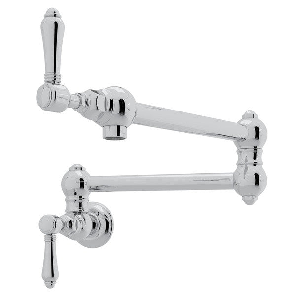 Rohl Acqui Pot Filler - Polished Chrome with Metal Lever Handle