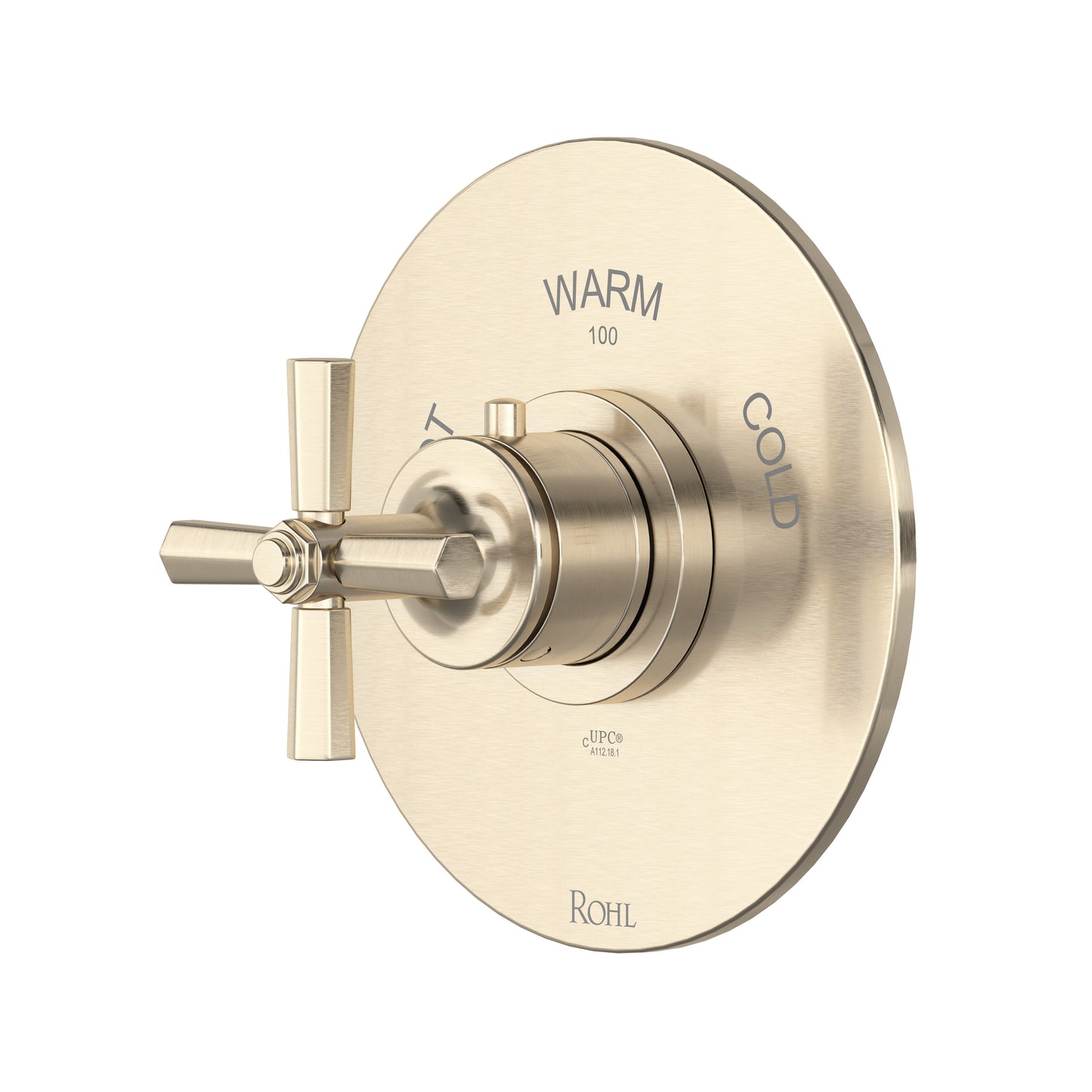 Rohl Modelle 3/4" Thermostatic Trim Without Volume Control With Cross Handle - TMD13W1XM