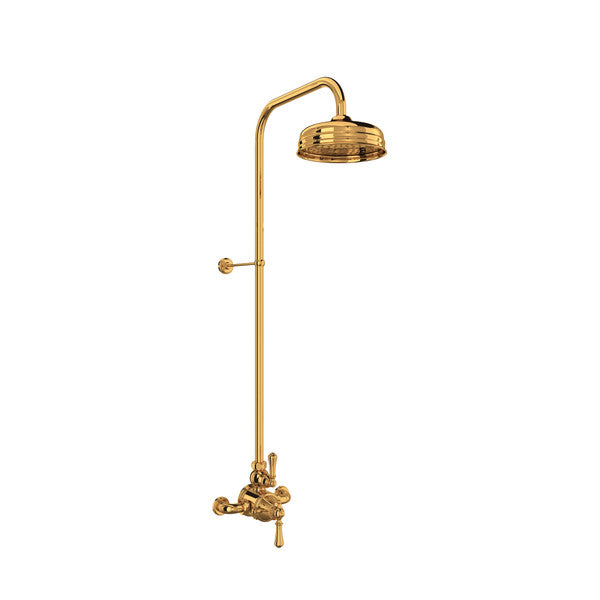 Perrin & Rowe Georgian Era 3/4" Exposed Wall Mount Thermostatic Shower System, Lever Handles - U.GA19W2LS