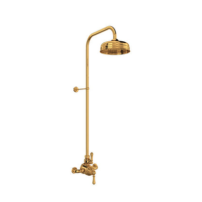 Perrin & Rowe Georgian Era 3/4" Exposed Wall Mount Thermostatic Shower System, Lever Handles - U.GA19W2LS