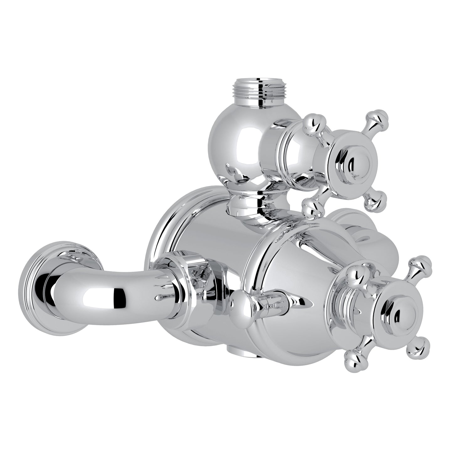 Perrin & Rowe Georgian Era 3/4" Exposed Therm Valve With Volume And Temperature Control, Cross Handle - U.5752X