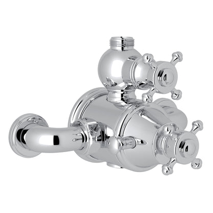 Perrin & Rowe Georgian Era 3/4" Exposed Therm Valve With Volume And Temperature Control, Cross Handle - U.5752X