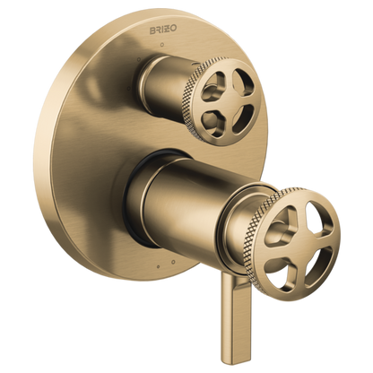 Brizo Litze T75535 GL with HW7532-GL handle kit; handles and rough-in sold separately
