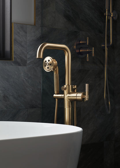 Brizo Litze T75535 GL installed setting; handles, rough-in and other fixtures sold separately