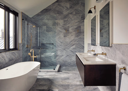 Brizo Litze T75535 GL installed setting; handles, rough-in and other fixtures sold separately