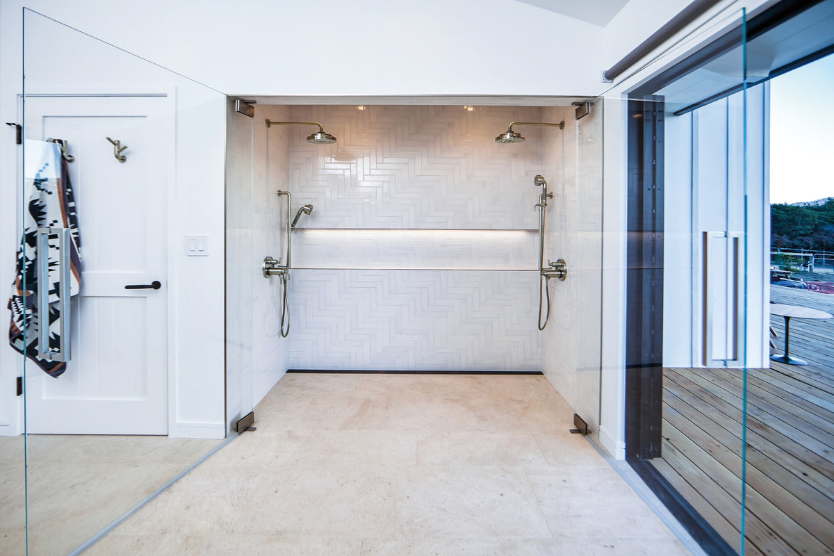 Brizo Litze T75535 NK installed setting; handles, rough-in and other fixtures sold separately